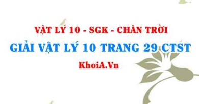 Giải Vật lí 10 trang 29 Chân trời Sáng tạo